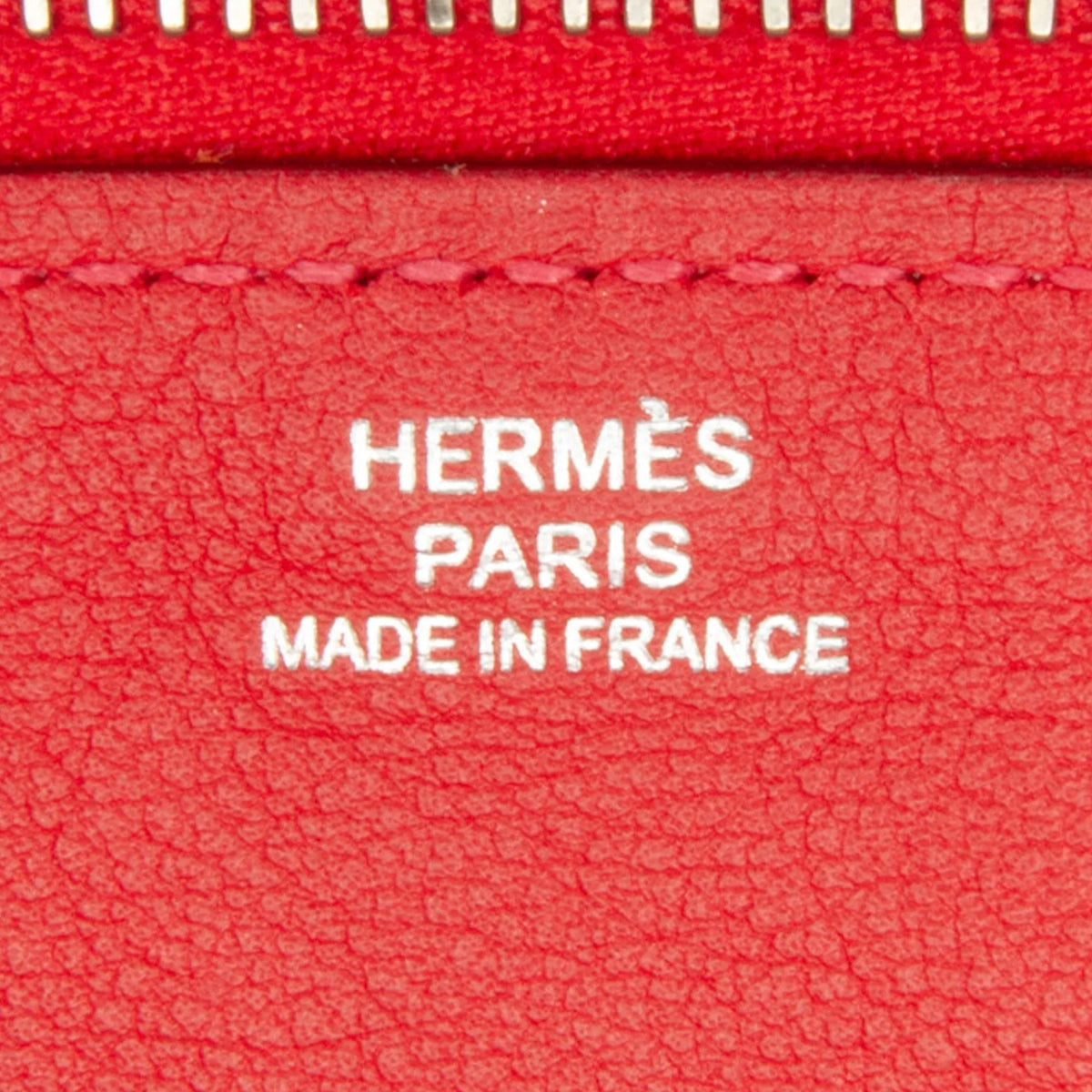Pre-Owned Authenticated Hermès Sizewift Jige Duo Wallet Calf Leather Red Long Wallets Unisex (Good)