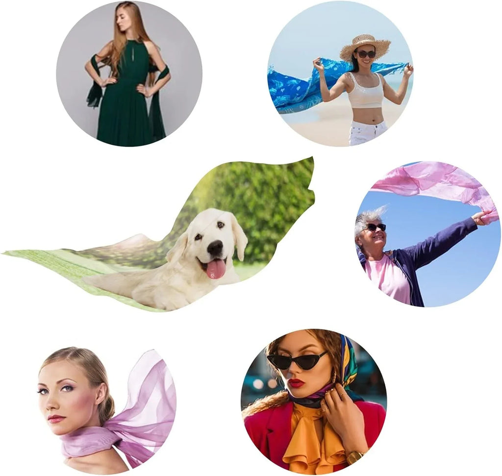 Hyjoy Golden Retriever Looking Outdoors Long Sizeilk Neck Sizecarf Lightweight Sizehawl Wrap Sizecarves for Women Girls