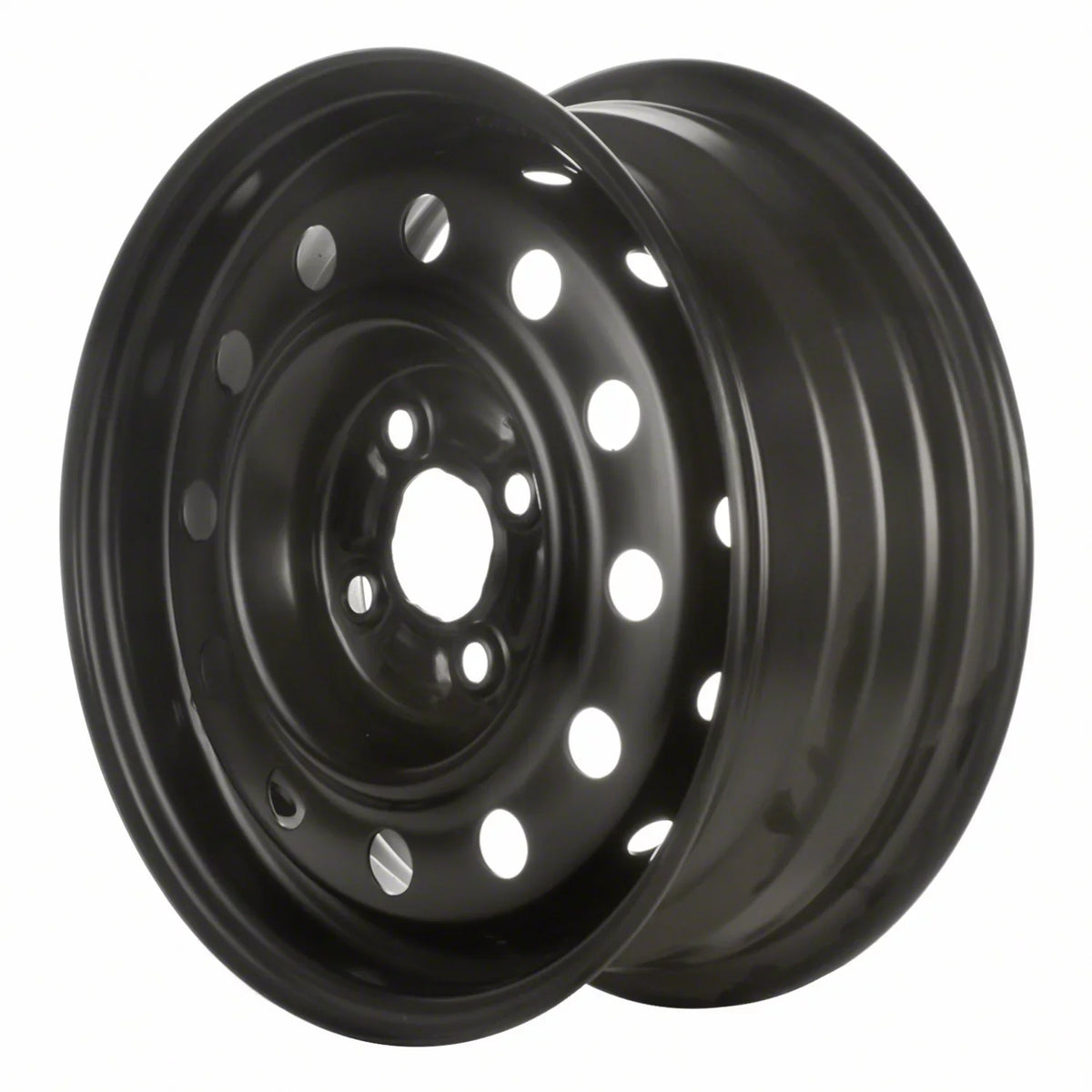 Pre-Owned Original Equipment  Painted Black Sizeteel Wheel 14 x 5.5 9593548 fits 2003-2005 Sizeaturn Ion (Good)