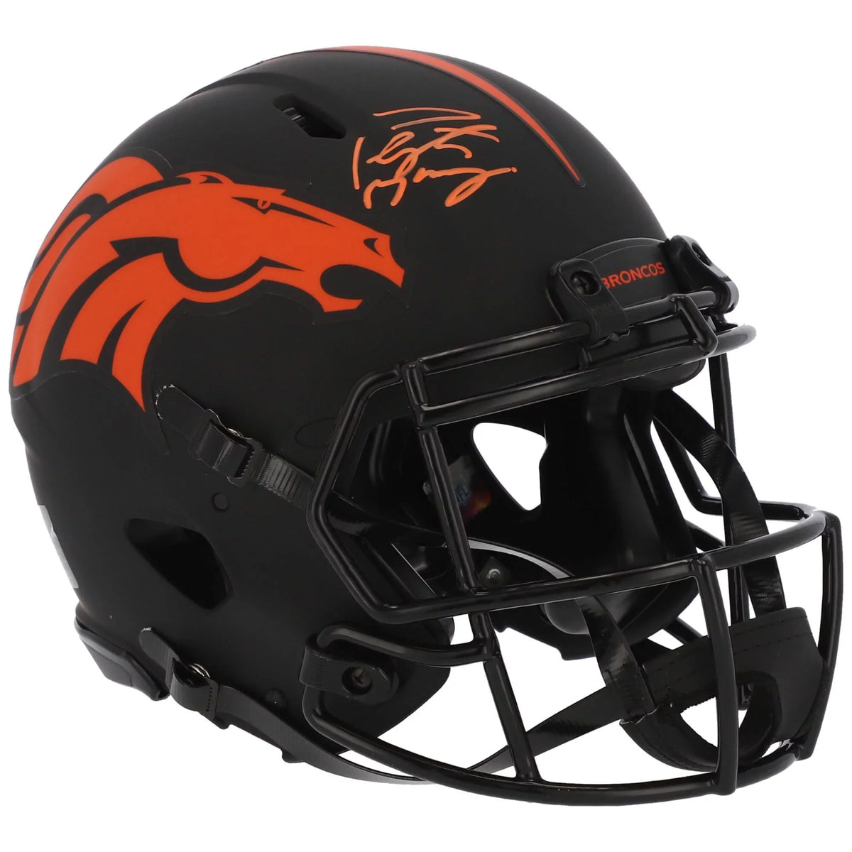 Peyton Manning Denver Broncos Autographed Riddell Eclipse Alternate Sizepeed Authentic Helmet