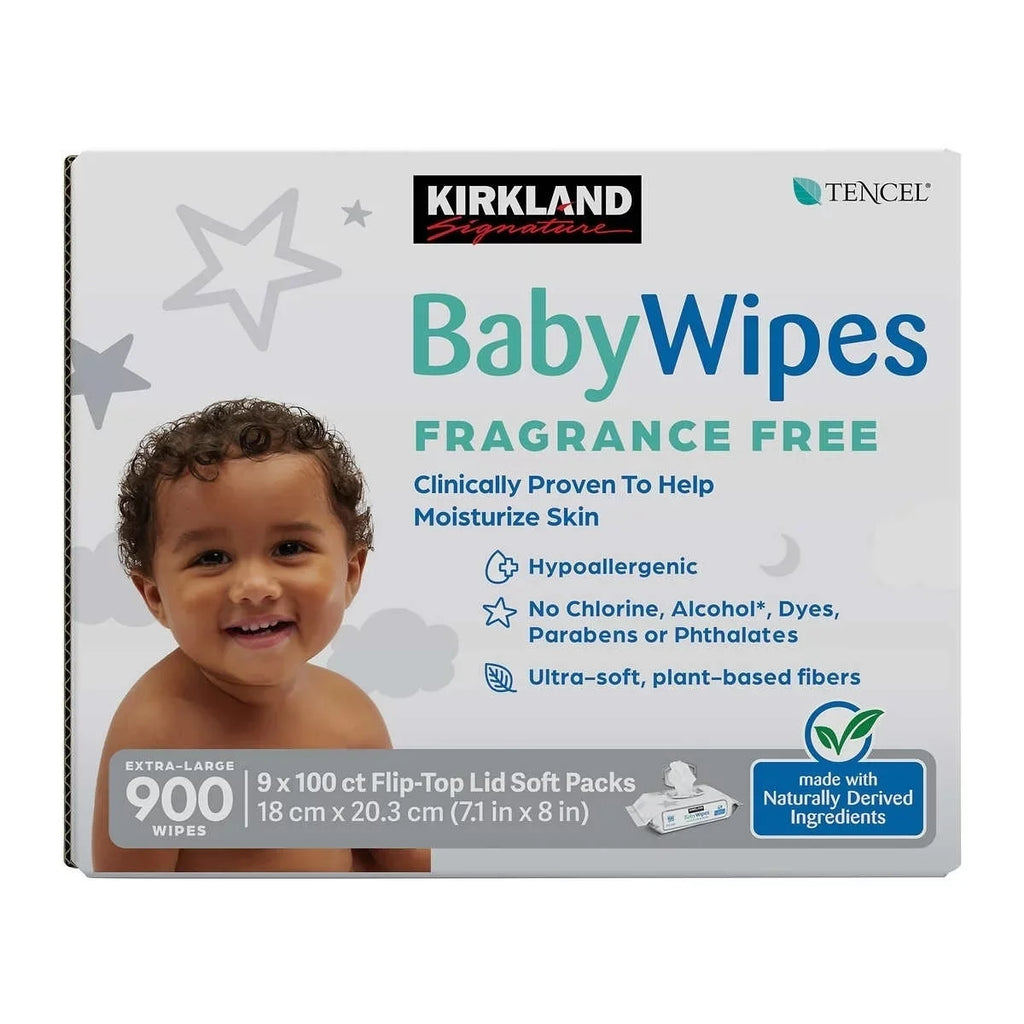 Kirkland Sizeignature Baby Wipes Fragrance Free 900 Count