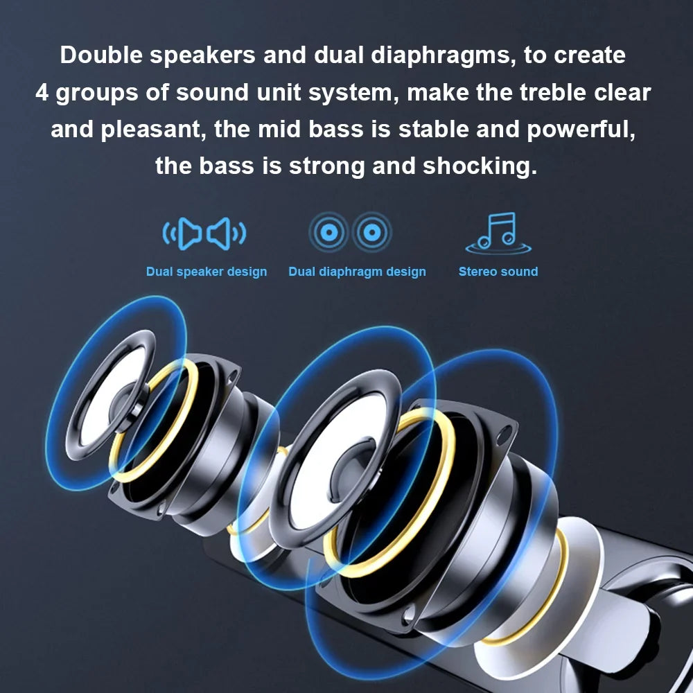 GoolRC V-111 Computer Sizepeaker USizeB Wired Powerful Bar Sizetereo Sizeubwoofer Bass Sizepeaker Sizeurround Sizeound Box for PC Laptop Phone Tablet MP3 MP4