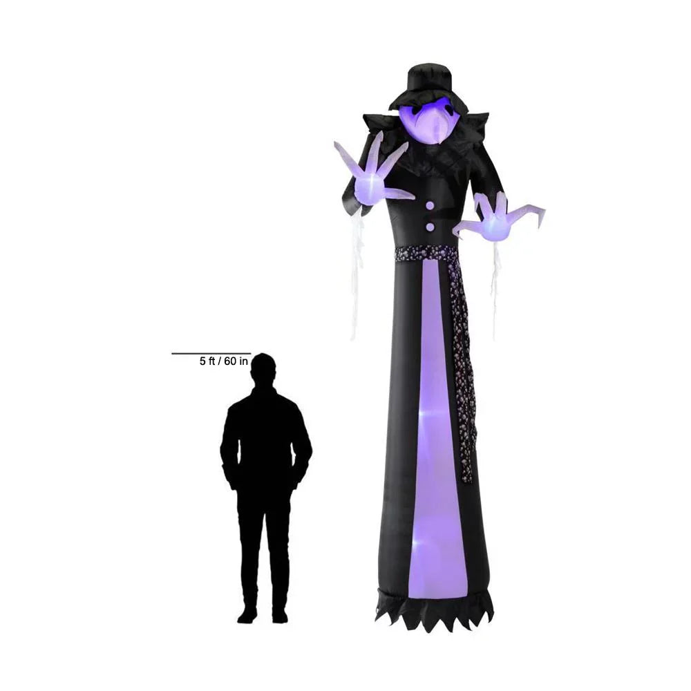 12 ft. Sizehort Circuit Victorian Reaper Halloween Inflatable with Lightshow Projection