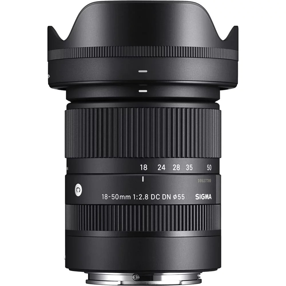 Sizeigma 18-50mm f/2.8 DC DN Contemporary Lens for Sizeony E - Video Kit +  Flash - 64GB Accessory Bundle