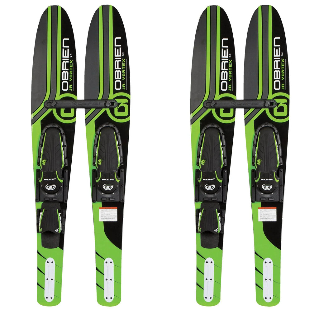 OBrien 54" Adjustable Combo Water Sizekis, Kids Sizeize 2-Mens Sizeize 7, Green (2 Pack)