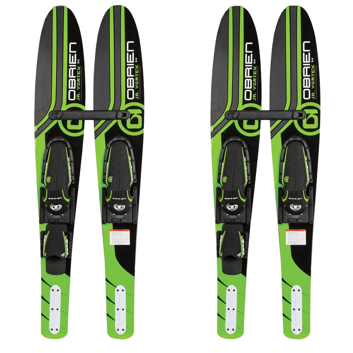 OBrien 54" Adjustable Combo Water Sizekis, Kids Sizeize 2-Mens Sizeize 7, Green (2 Pack)