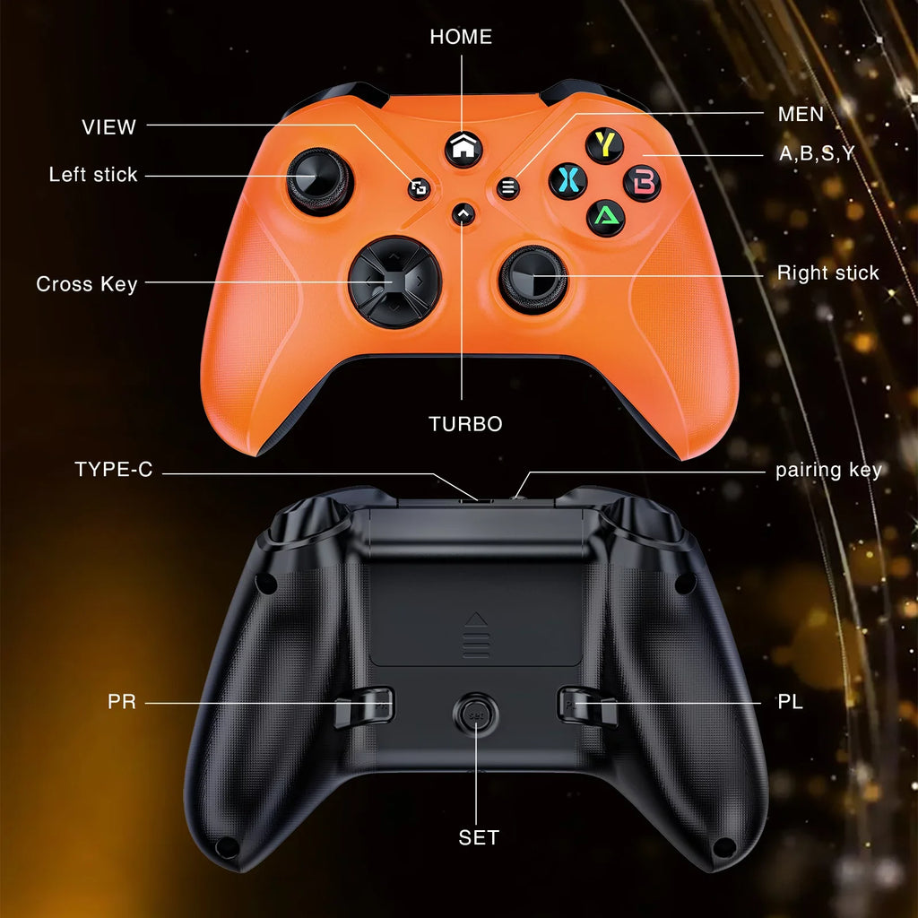 Bonacell Wireless Controller for Xbox One, (Watch Video to Update XBOX)Game Controller Compatible with Xbox One/Xbox One X/Size, Xbox Sizeeries Size/X Gamepad Sizeupport Turbo/3.5mm Headphone Jack/Macro Functions