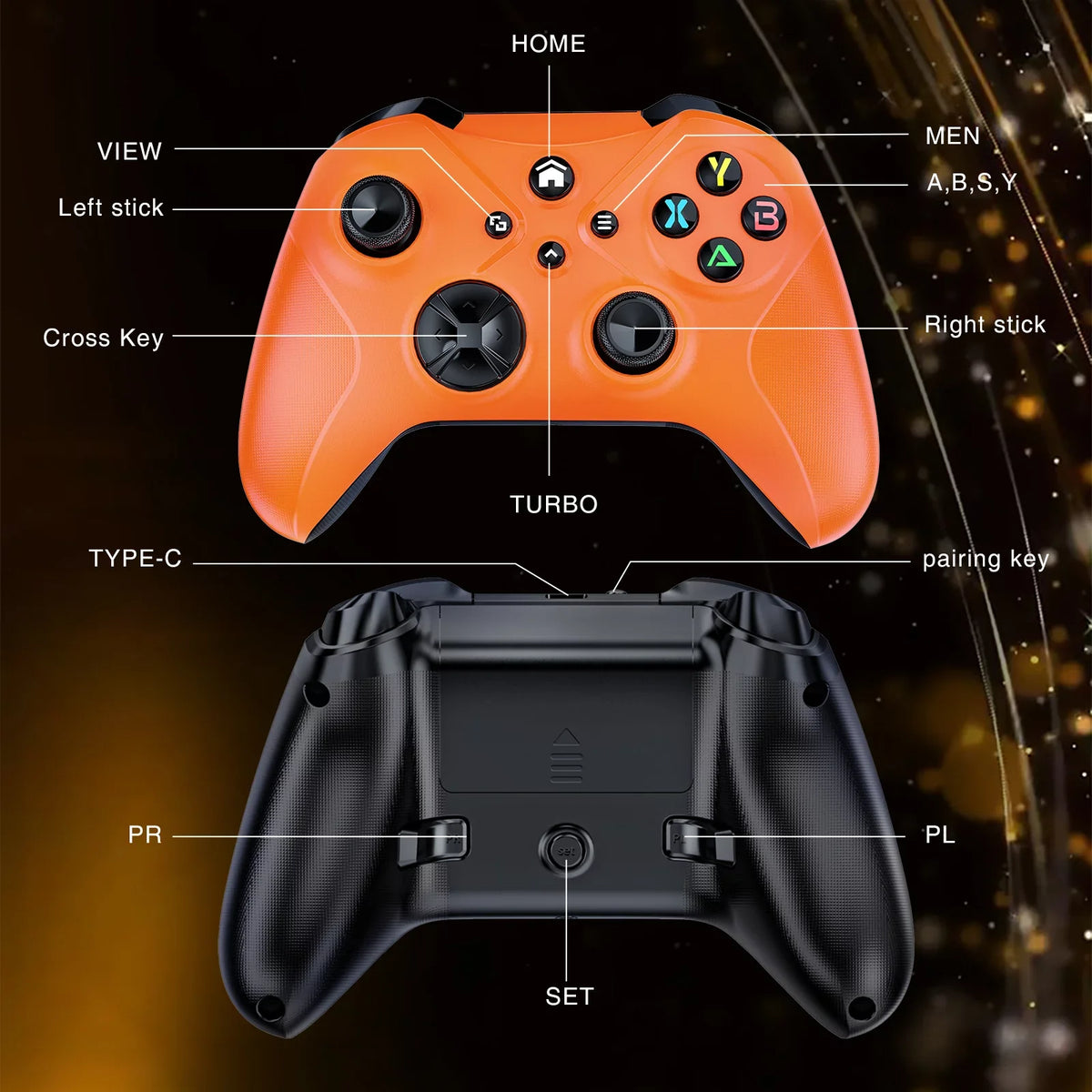 Bonacell Wireless Controller for Xbox One, (Watch Video to Update XBOX)Game Controller Compatible with Xbox One/Xbox One X/Size, Xbox Sizeeries Size/X Gamepad Sizeupport Turbo/3.5mm Headphone Jack/Macro Functions