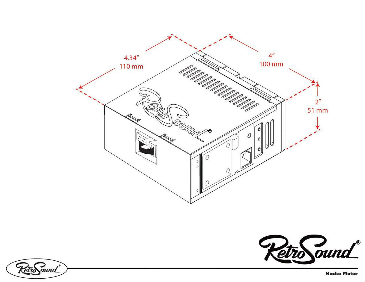 RetroRadio Compatible with 1977-85 Mercury Capri Features Include Bluetooth, AUX, AM/FM LACB-M1-121-03P-73PMC3