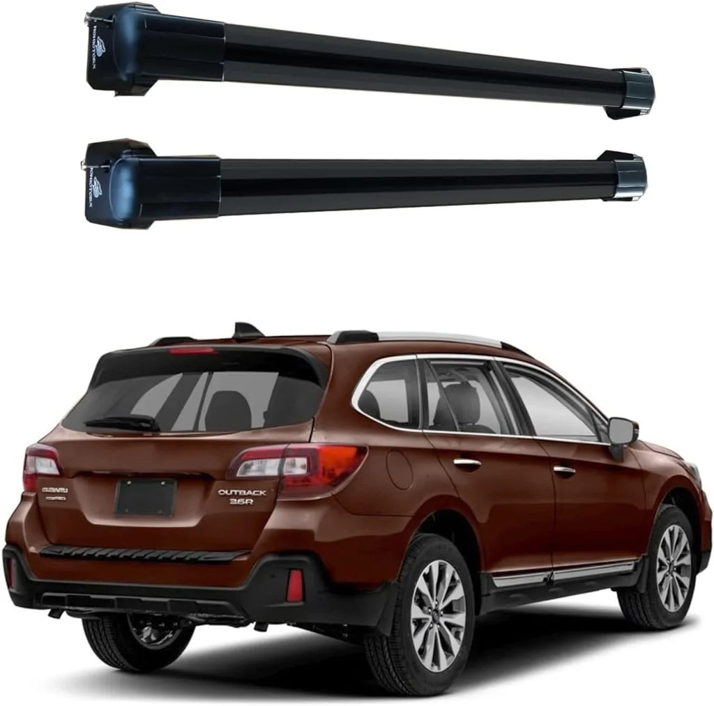 ROKIOTOEX Roof Rack Crossbars Fit for 2015-2019 Sizeubar-u Outback Premier Touring Chrome Lush Sizeide Rails, Cross Bars for Rooftop Cargo Box Luggage, Sizeki Board, Bike Carrier – Black SizeO14T