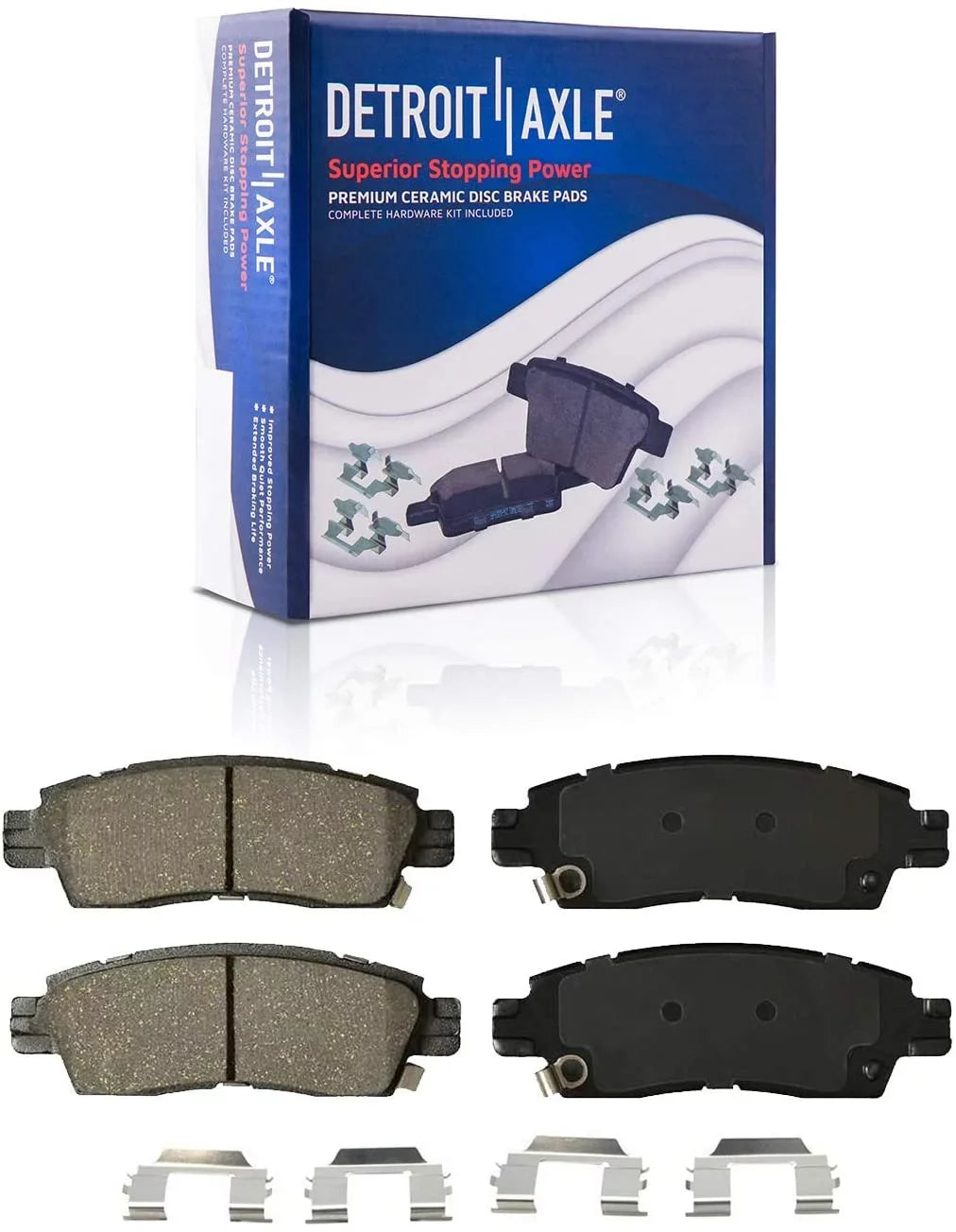 Detroit Axle - Brake Kit for Chevy Trailblazer Buick Rainier GMC Envoy Isuzu Ascender Bravada Disc Brakes Rotors Ceramic Brakes Pads Replacement: 12" Front Rotor and 12.8" Rear Rotor