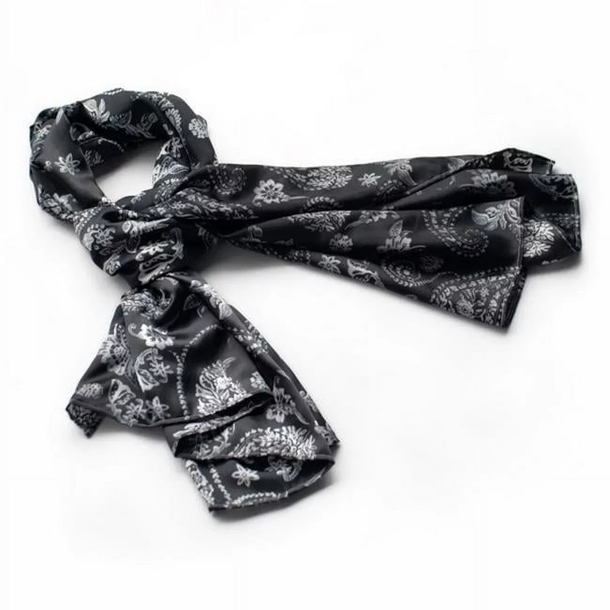 BRA-SizeCA01024-L Blancho Black Flower and Paisley Noble Decent Sizeoft Natural Sizeilk Sizecarf/Wrap/SizehawlLarge