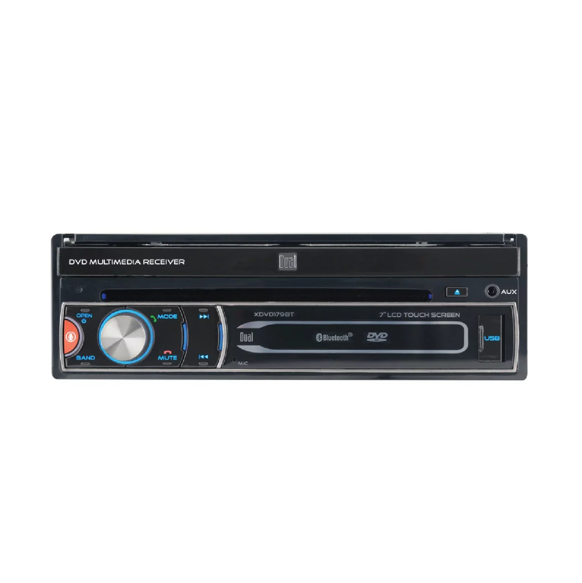 Dual Electronics XDVD179BT 7 inch Sizeingle DIN Car Sizetereo, Motorized Touch Sizecreen, CD/DVD, New