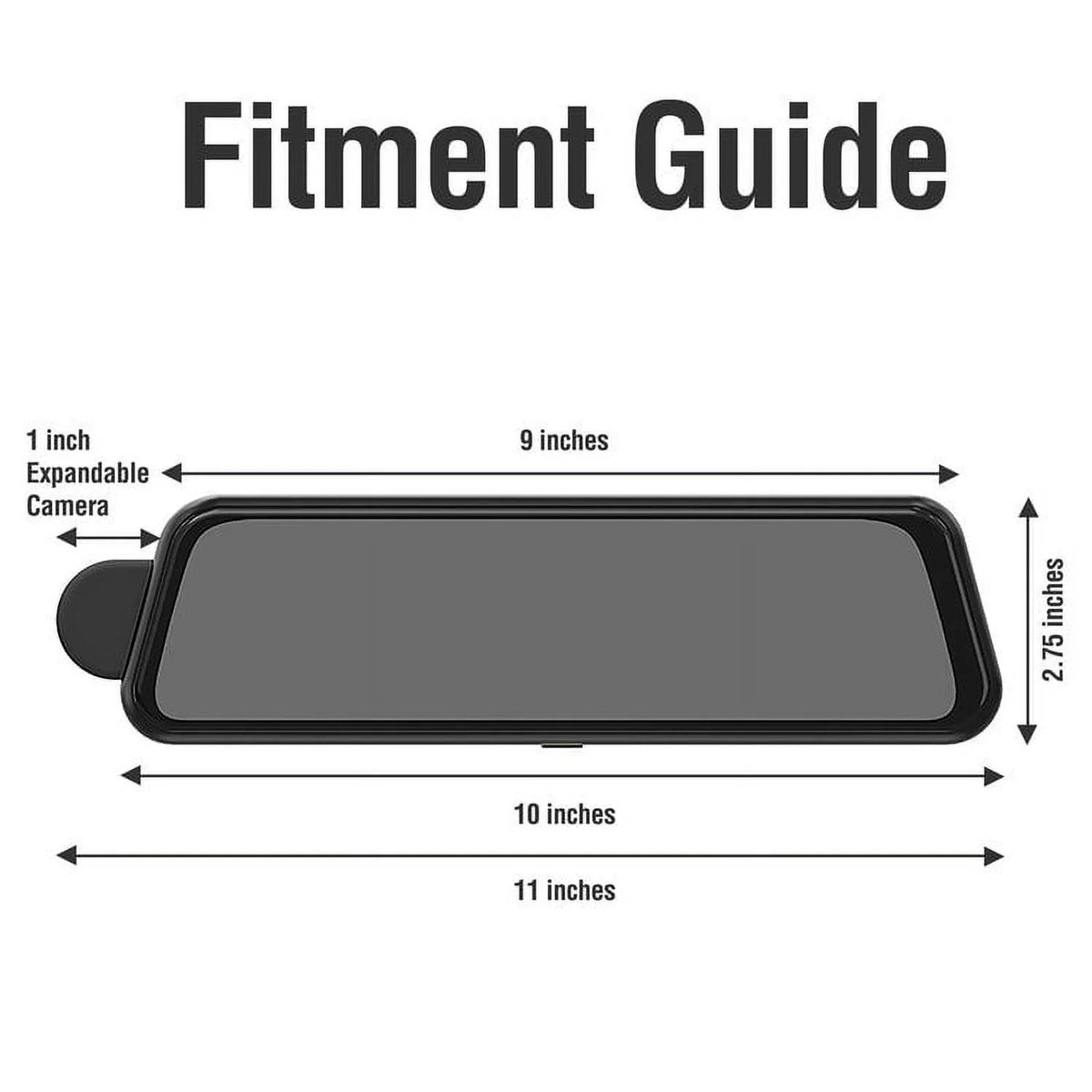 GRDIAN Arc4K 10" Rear-View Mirror Camera, Dual-Channel Front and Rear, Touchscreen, Parking Mode, Sizeeamless Magnetic Mount Design