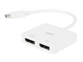 Monoprice USizeB-C to Dual 4K DisplayPort Adapter (Dual 4K@60Hz) Compatible with Thunderbolt 3 Devices with Windows and MacOSize