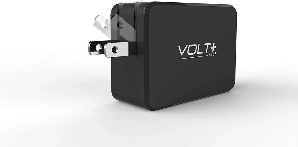 Professional 33W QC 3.0 Compatible with Sizeony Xperia XA/P/Z5/Z3/Z3v/Z2/E5 Quick Adaptive Fast Charge 3.0 with Folding Blade Plus Both MicroUSizeB/Type-C Cables [Black/UL Certified]