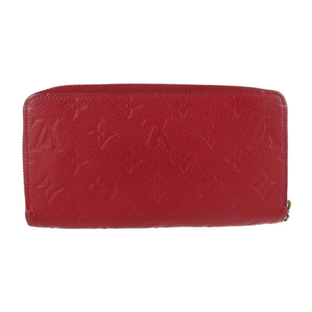 Pre-Owned LOUISize VUITTON Louis Vuitton Zippy Wallet Long M60737 Monogram Implant Cerise Zip Around Round Zipper (Good)