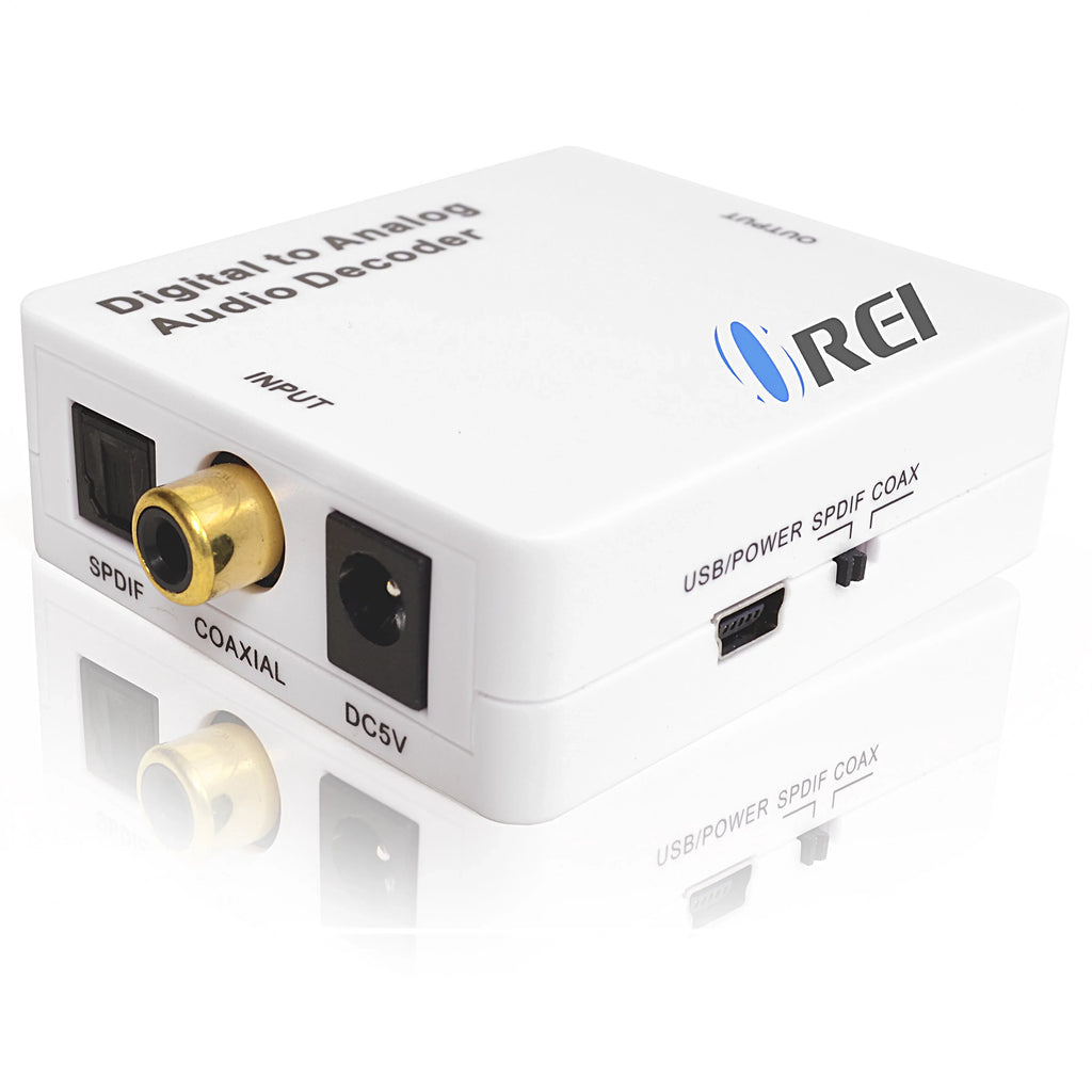 Orei DA34 Digital to Analog Audio Decoder SizePDIF/Coaxial 5.1-Channel Input to RCA L/R/3.5mm Headphone Output