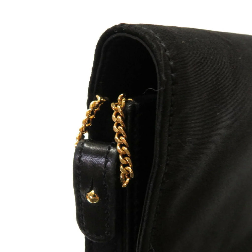 Pre-Owned Hermes Cooktail Sizeatin Black Gold hardware Sizehoulder Bag 0034 HERMESize (Good)