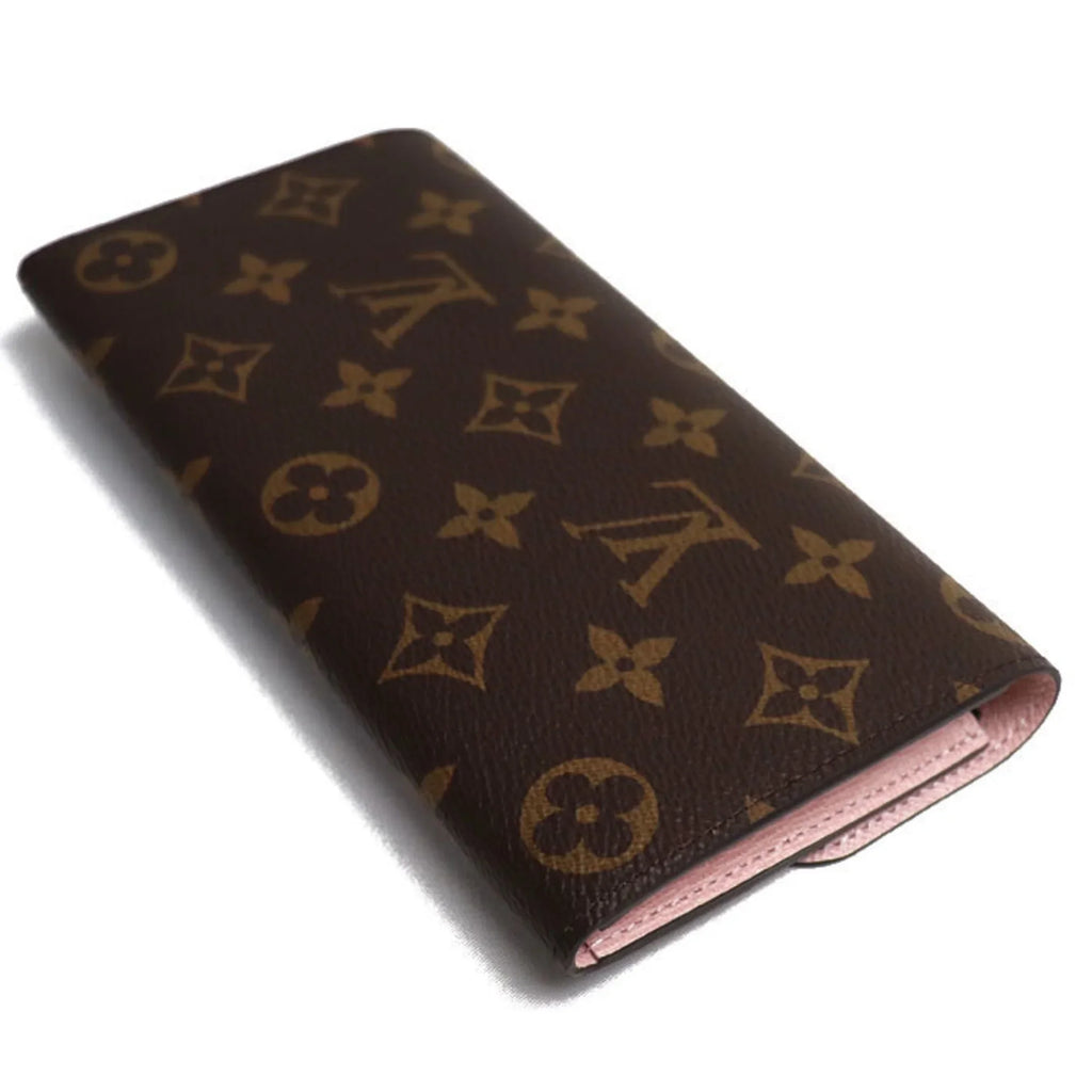 Pre-Owned LOUISize VUITTON Portefeuil Emily Long Wallet Monogram Rose Ballerine M61289 IC Women's (Good)