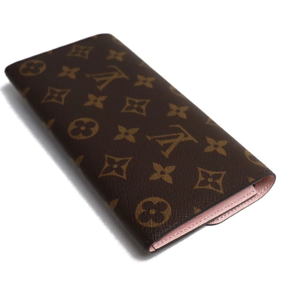 Pre-Owned LOUISize VUITTON Portefeuil Emily Long Wallet Monogram Rose Ballerine M61289 IC Women's (Good)