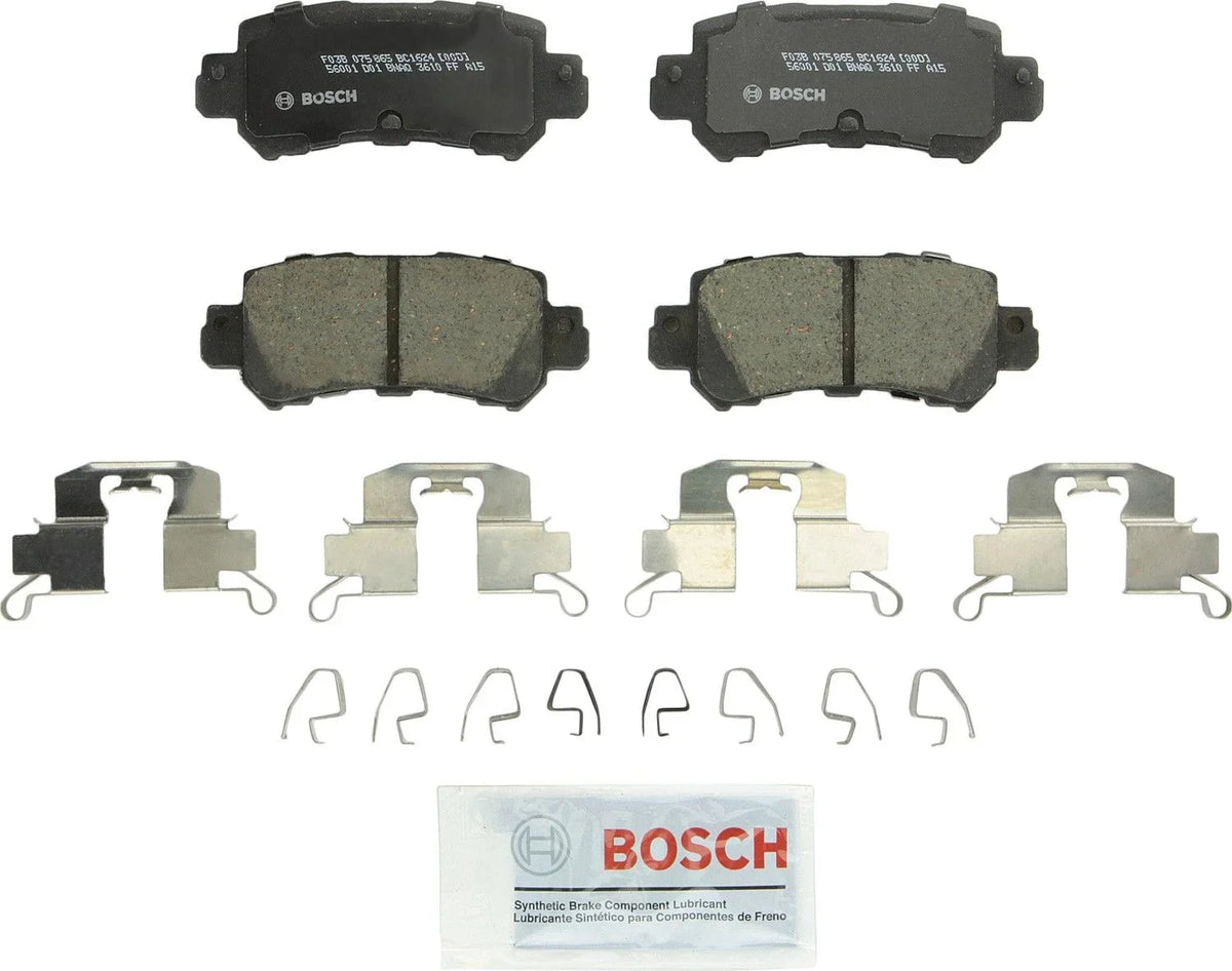 Bosch BC1624 QuietCast Premium Ceramic Disc Brake Pad Sizeet For Mazda: 2016-2017 CX-3, 2013-2017 CX-5; Rear