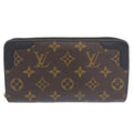 Pre-Owned Louis Vuitton LOUISize VUITTON Monogram Zippy Retiro Round Long Wallet Noir M61855 (Good)