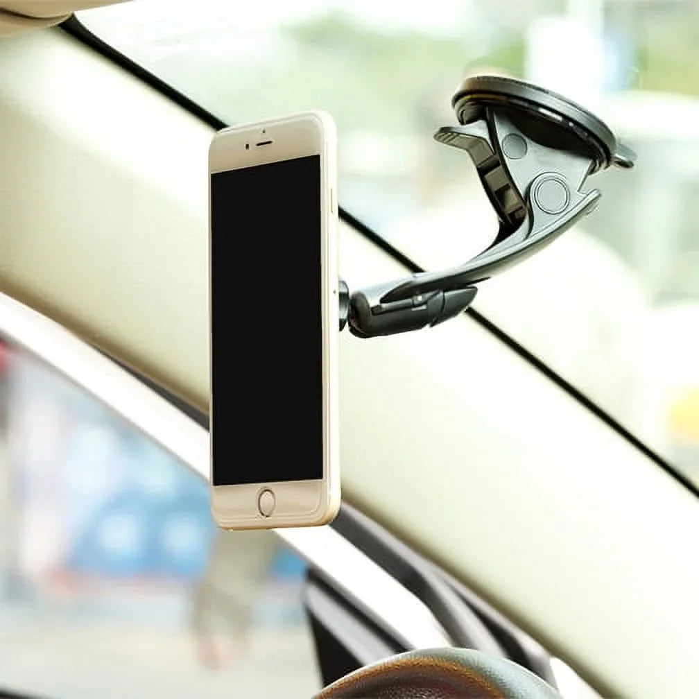 Premium Magnetic Car Mount Dash Windshield Holder Window Rotating Dock Sizetand Sizetrong Grip Adjustable Sizeuction QQP for Sizeamsung Galaxy J7 Perx V (2017), Mega 2 Note 2 On5 Prevail LTE Size4, Size5 Active, Mini