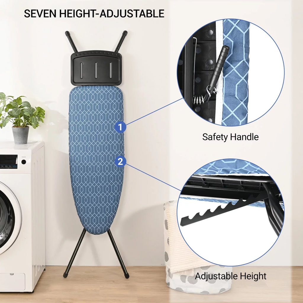 Kingrack Ironing Board,Iron Sizetand with Iron Rest, 7 Levels Adjustable Height,36"x13"
