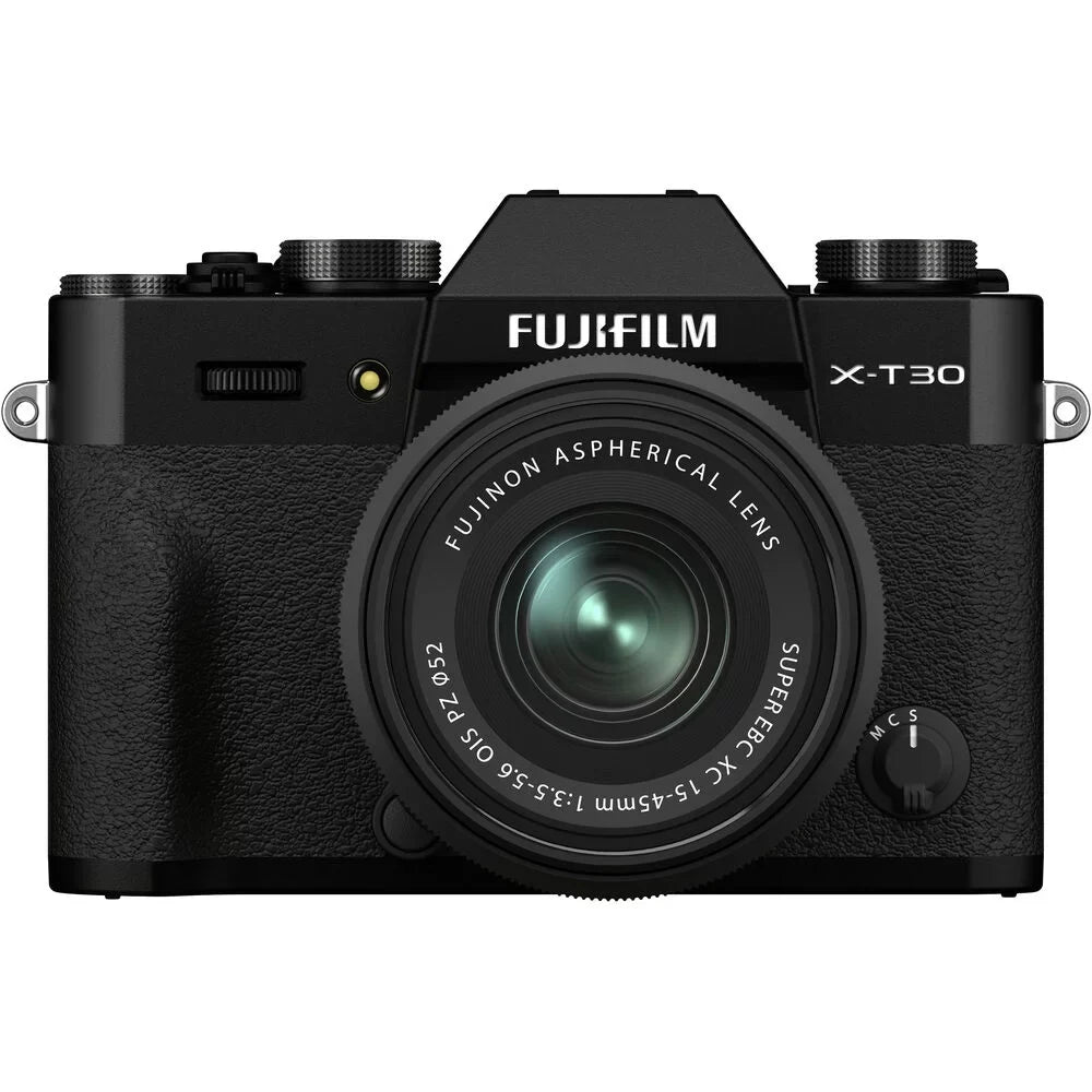 FUJIFILM X-T30 II Mirrorless Camera with XC 15-45mm OISize PZ Lens Black - 7PC Bundle