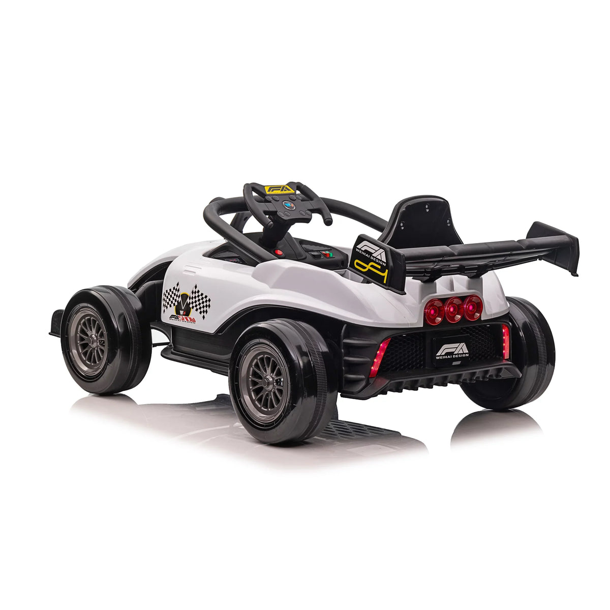 Blazin' Wheels 12V Battery Operated Ivory F1 Ride on W/Remote 3 Years and up