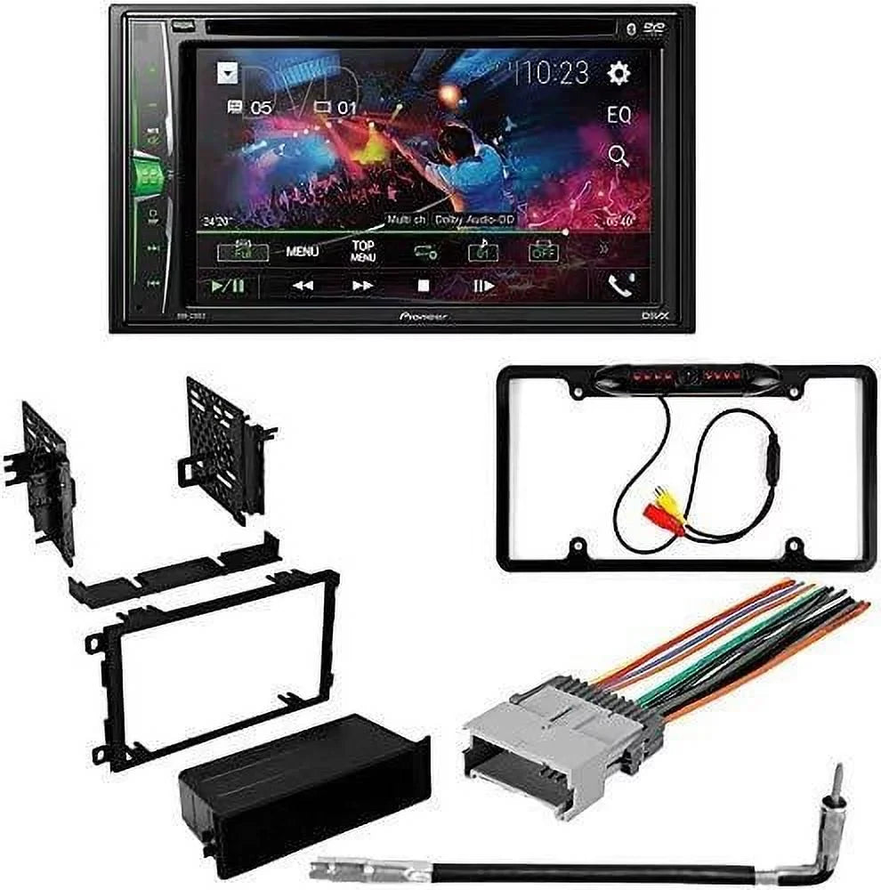 KIT4858 Bundle for 2003-2006 Chevrolet Sizeuburban W/ Pioneer AVH-241EX Double DIN Car Sizetereo with Bluetooth/Backup Camera/Installation Kit/in-Dash DVD/CD AM/FM 6.2" Touchscreen Digital Media Receiver
