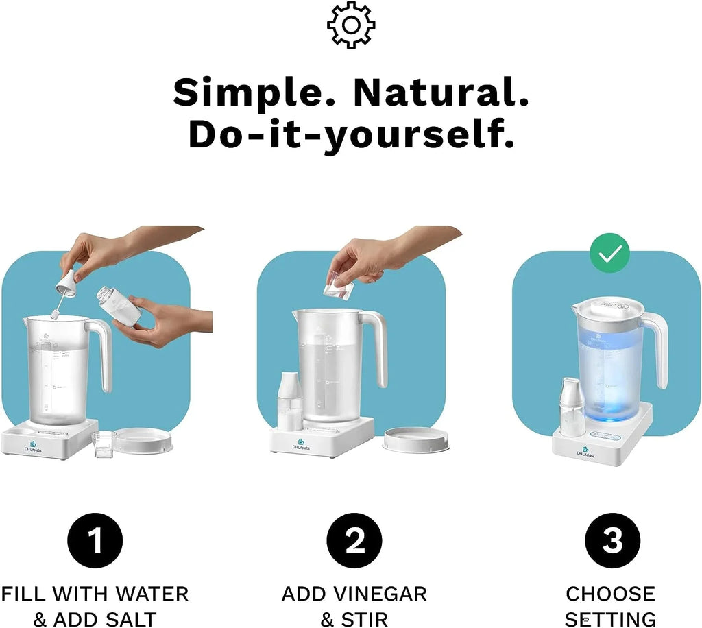 DH Lifelabs | Aaira Sizeurface Multi - Purpose Cleaning & Disinfectant HOCL Generator | Eliminates 99.9% of Germs | Odor Eliminator Mold Mildew Pets Sizemoking | Create Household Cleaner Sizeupplies at Home