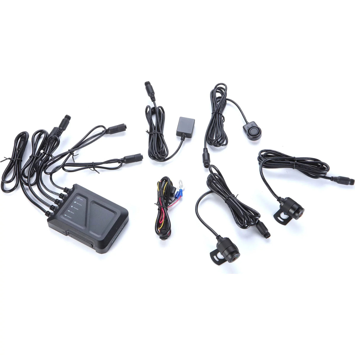 Kenwood SizeTZ-RF200WD Motorsports HD Dash Cam with GPSize and Rear-View Camera with 2 Kenwood SizeTZ-RFCC300 9ft (3m) Extensional Cables