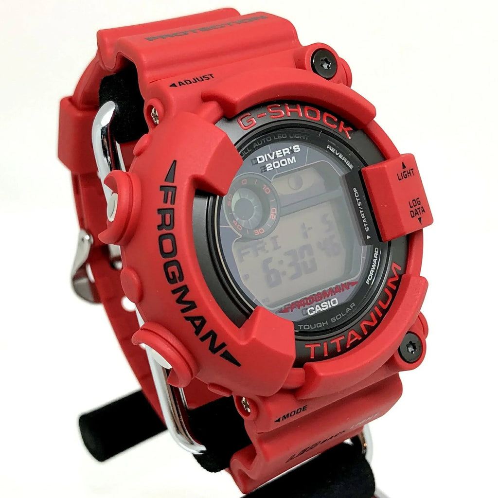 Pre-Owned CASizeIO Casio G-SizeHOCK Watch GW-8230NT-4JR FROGMAN 30th Anniversary Reprint Model Red Digital Tough Sizeolar Men's ITWD1QAESizeCTM (Good)