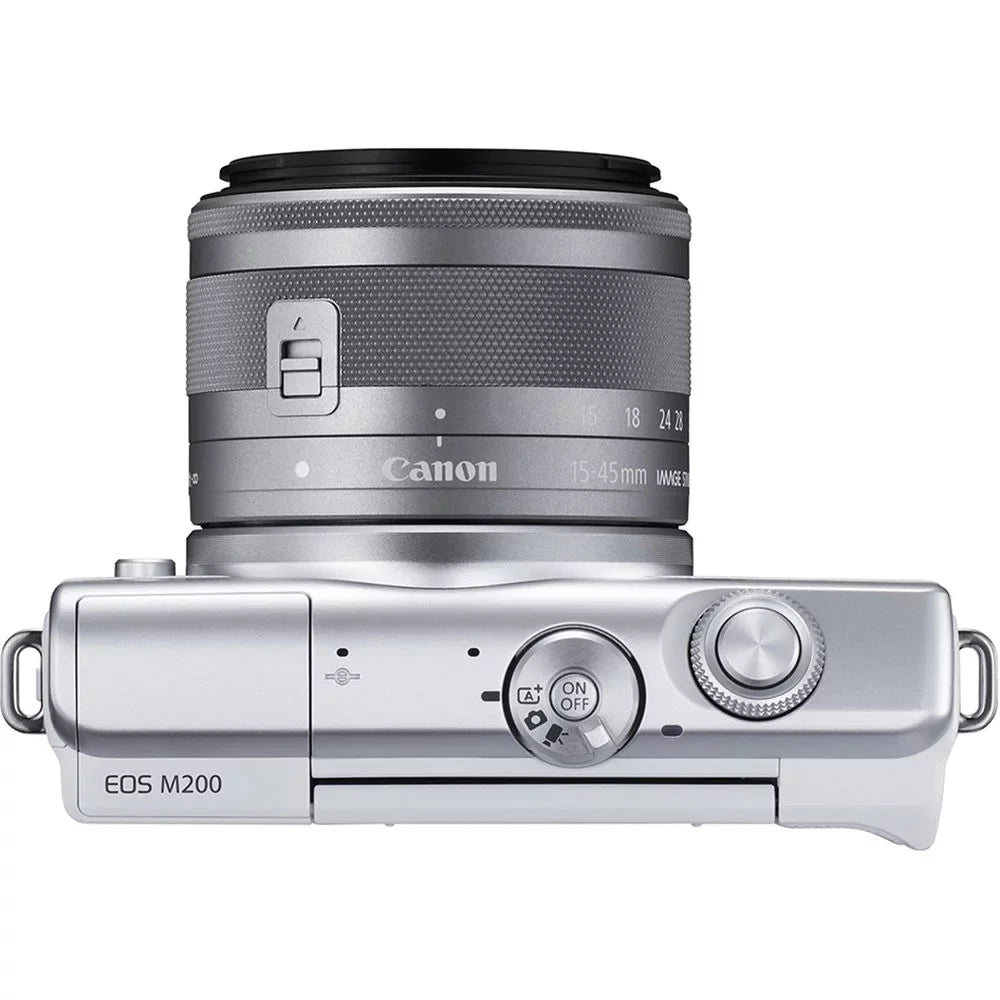 Canon EOSize M200 Mirrorless Digital Camera with 15-45mm Lens (3700C009) + More