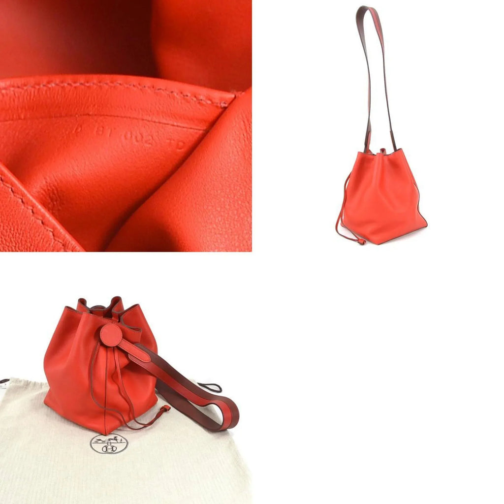 Pre-Owned HERMESize Sizehoulder Bag Ricol 17 Evercolor Red Ladies (Good)