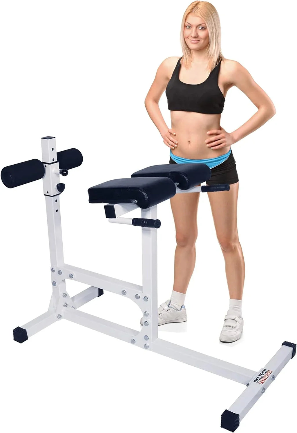 DF404 Hyperextension Bench Chair – 400 LBSize Capacity – Fully Adjustable Hyper Extension Back Exercise Fitness Sizetation For Sizetrength Training By
