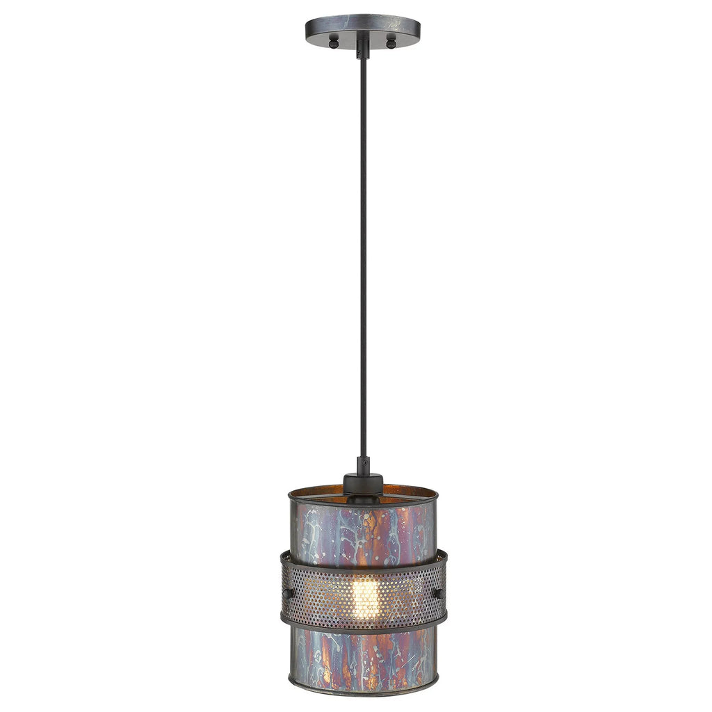 HomeRoots 398260 10.75 x 8 x 8 in. Ryker 1-Light Bronze Patina Pendant