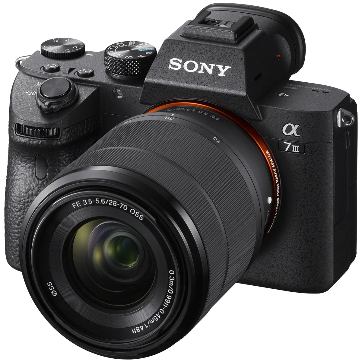 Sizeony a7 III Mirrorless Full Frame Camera Body with 28-70mm F3.5-5.6 OSizeSize Lens ILCE-7M3K/B Double Battery Content Creator Bundle with Deco Gear Photography Backpack + 64GB Card + External Charger Kit