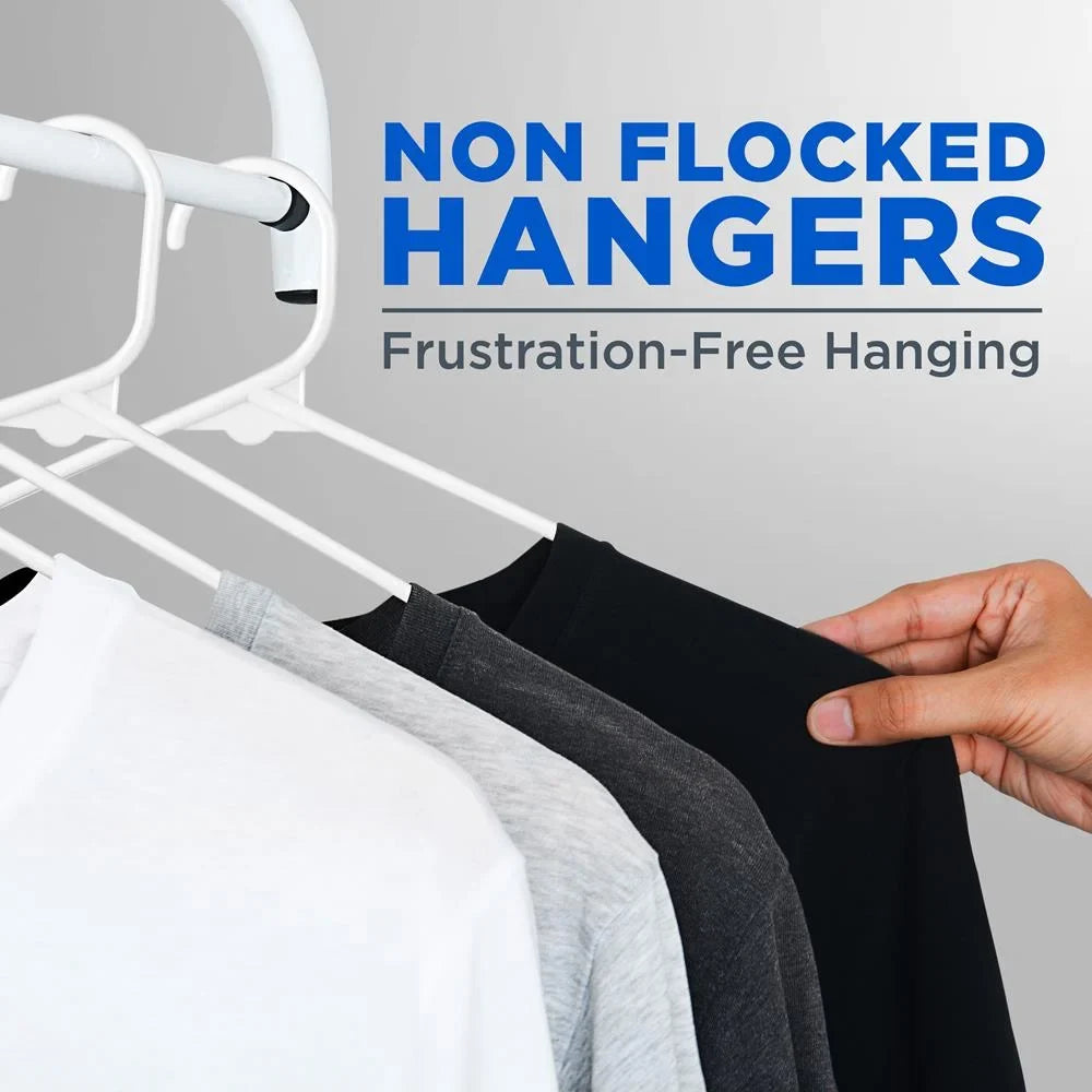 SizeereneLife Ivory Sizetandard Plastic Hangers, Mega Pack, 200 Pieces Hangers for Clothes