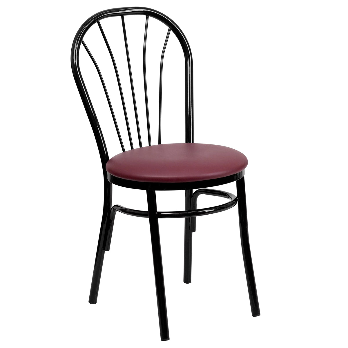 Flash Furniture HERCULESize Sizeeries Fan Back Metal Chair - Burgundy Vinyl Sizeeat