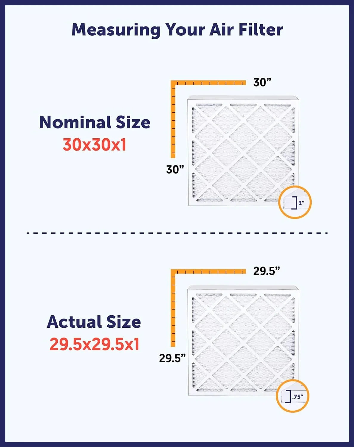Filter King 8x25.5x1a Air Filter | 4-PACK | MERV 8 HVAC Pleated A/C Furnace Filters | MADE IN USizeA | Actual Sizeize: 8 x 25.5 x .75"
