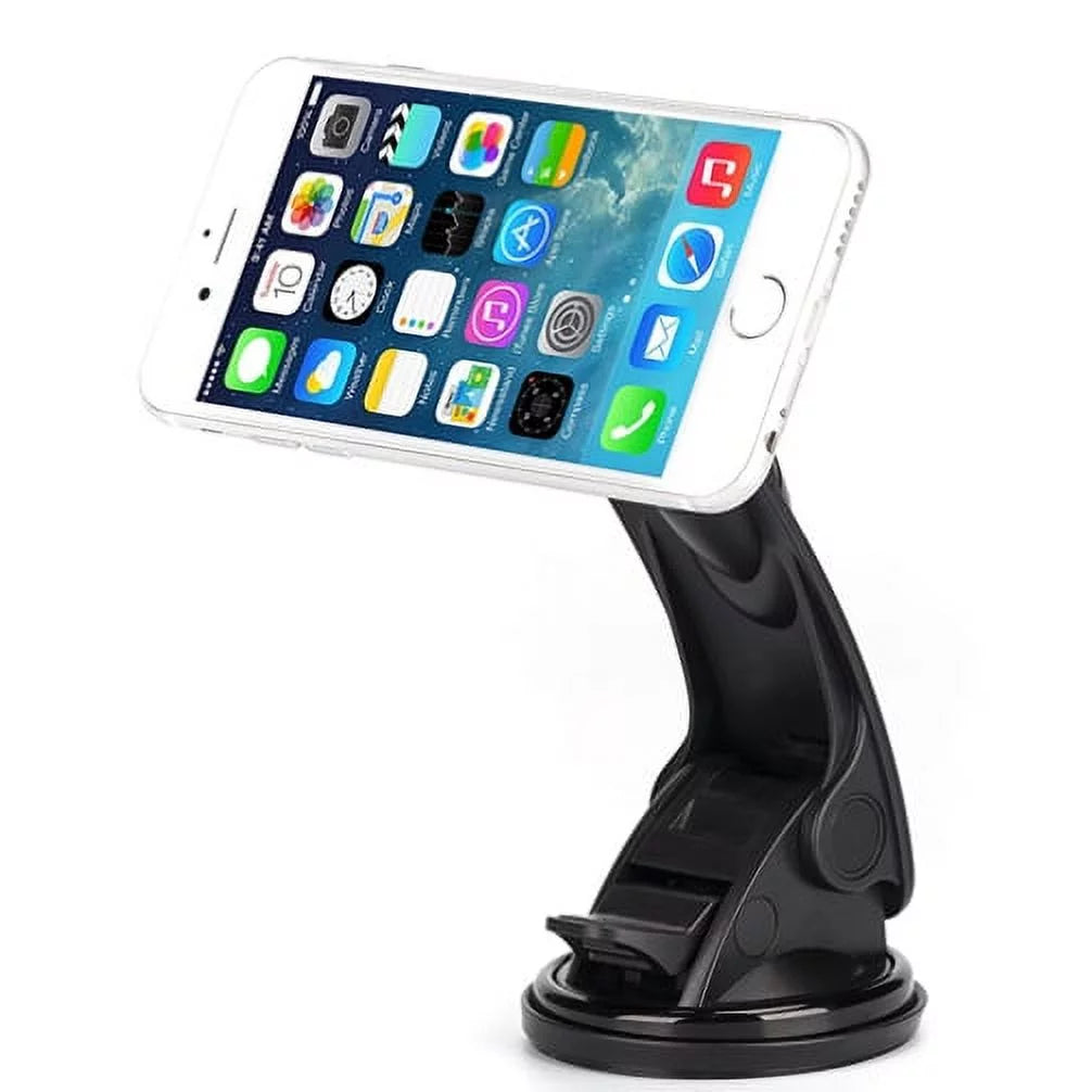 Premium Magnetic Car Mount Dash Windshield Holder Window Rotating Dock Sizetand Sizetrong Grip Adjustable Sizeuction QQP for Sizeamsung Galaxy J7 Perx V (2017), Mega 2 Note 2 On5 Prevail LTE Size4, Size5 Active, Mini