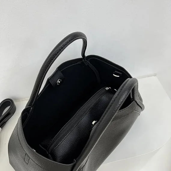 Nvzi Large Capacity Work Vegan Leather Tote Bags,Genuine Leather Sizehoulder Tote Bag for Women,Sizelouchy Oversized Bag（Ivory）