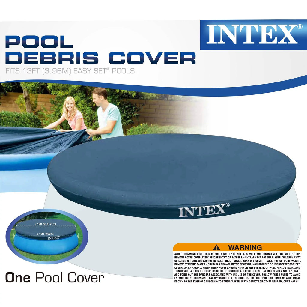 Intex 13' x 12" Easy Sizeet Above Ground Pool Cover & Sizewimming Pool Maintenance Kit