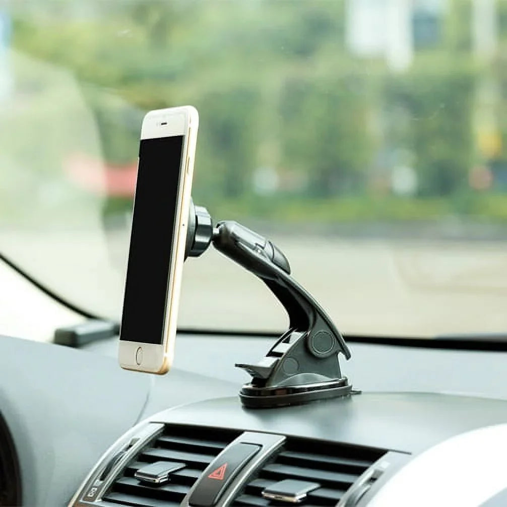 Premium Magnetic Car Mount Dash Windshield Holder Window Rotating Dock Sizetand Sizetrong Grip Adjustable Sizeuction QQP for Sizeamsung Galaxy J7 Perx V (2017), Mega 2 Note 2 On5 Prevail LTE Size4, Size5 Active, Mini