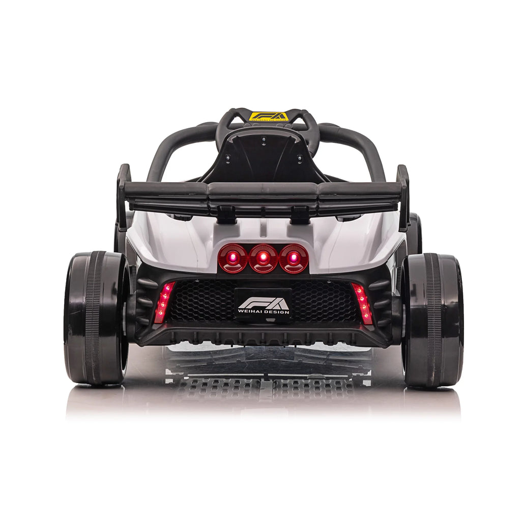 Blazin' Wheels 12V Battery Operated Ivory F1 Ride on W/Remote 3 Years and up