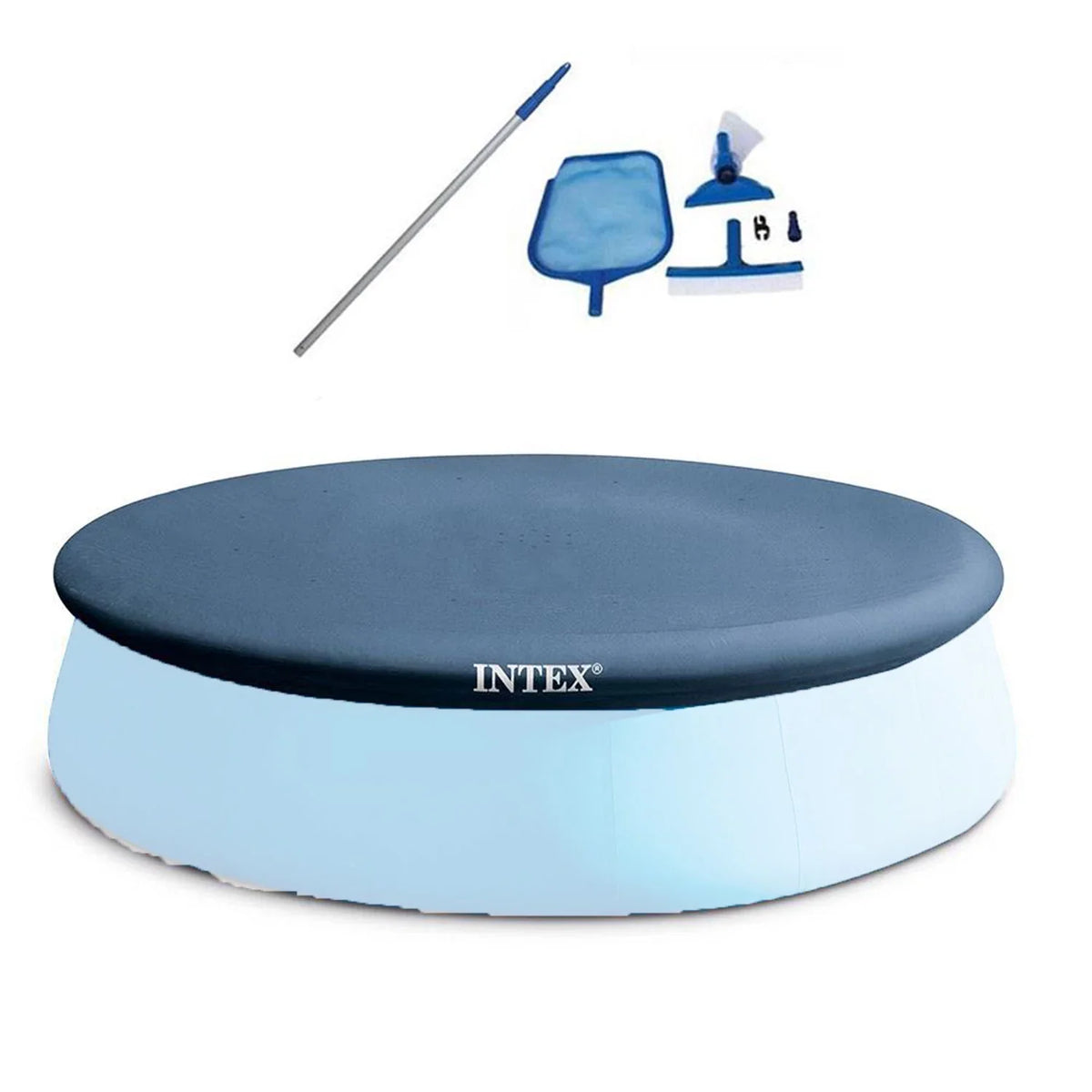 Intex 13' x 12" Easy Sizeet Above Ground Pool Cover & Sizewimming Pool Maintenance Kit