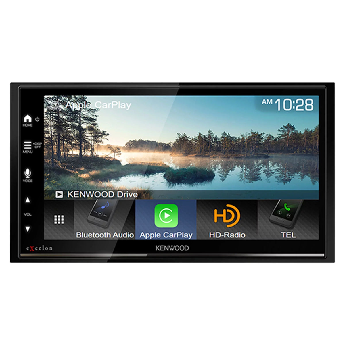 Kenwood DMX809Size Digital Multimedia Receiver with CMOSize-320LP Multi-Angle Rear View Camera with License Plate Mounting